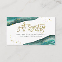 Géode turquoise et Gold | Inscription de cadeaux