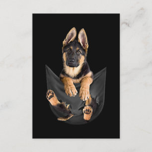 Carte D'accompagnement German Shepherd In Pocket T-shirt Funny Dog Lover