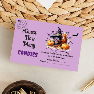 Carte D'accompagnement Ghost Halloween Devinez Combien De Candies Jeu
