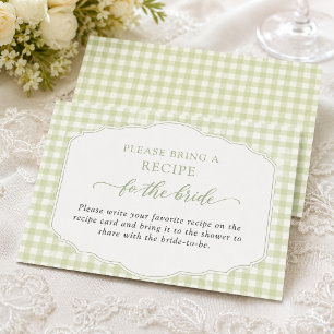 Carte D'accompagnement Gingham personnalisé Elle est fraîche sur le march