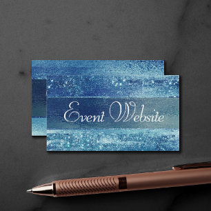 Carte D'accompagnement Glitzy Foil   Ice Blue Faux Iridescente Website