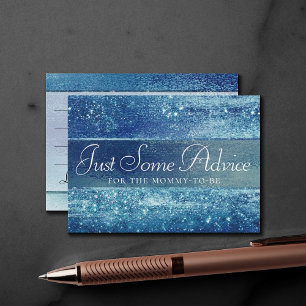 Carte D'accompagnement Glitzy Foil   Ice Blue Iridescente Étincelle Conse