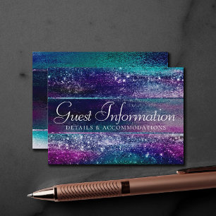 Carte D'accompagnement Glitzy Foil   Informations sur l'invité Ombre holo