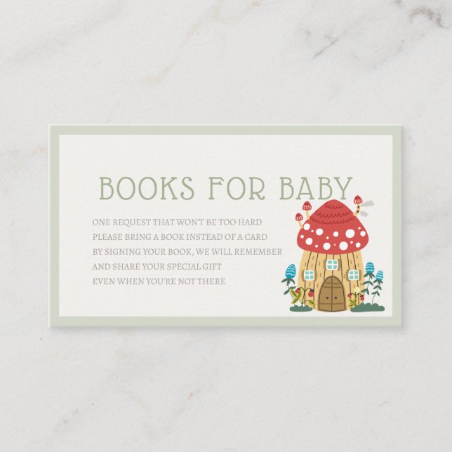 Carte D'accompagnement Gnome Garden Champhroom Green Book Demande (Devant)