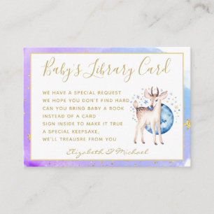 Carte D'accompagnement Gold Baby Library Demande de livre Twinkle Star De