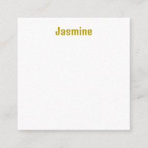 Carte D'accompagnement Gold Color Calligraphy Nom professionnel