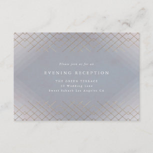 Carte D'accompagnement Gold Grey Elegance Diamond Geo Deco Mariage