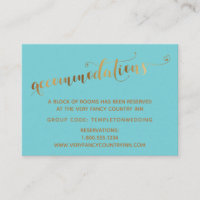 Gold Heart Script Turquoise Mariage Logements