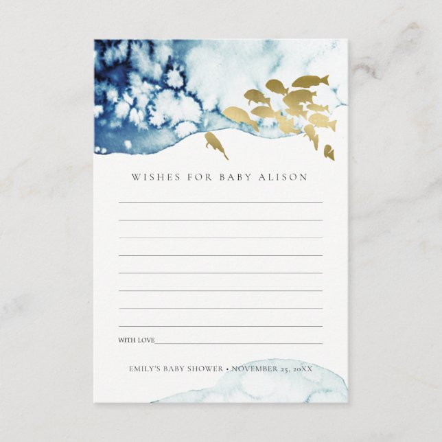 CARTE D'ACCOMPAGNEMENT GOLD NAVY SOUTERRAIN POISSON SOUHAITÉS POUR BABY S (Devant)