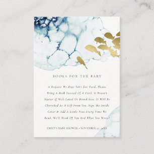 CARTE D'ACCOMPAGNEMENT GOLD NAVY UNDERWATER FISH BOOOTS POUR BABY SHOWER
