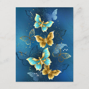 Carte D'accompagnement Golden butterflies