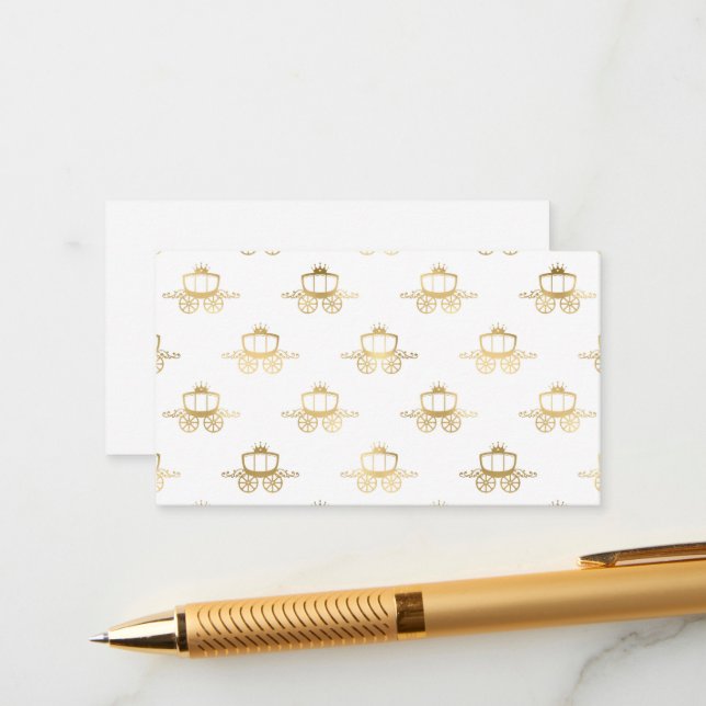 Carte D'accompagnement Golden Coaches Cendrillon Princess (Devant/Arrière en situation)