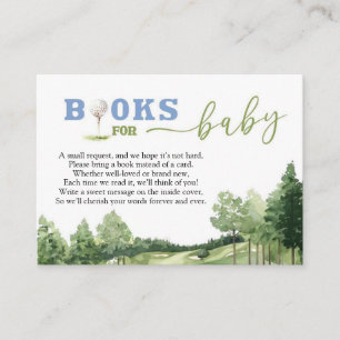 Carte D'accompagnement Golf Blue Boy Baby shower Par-Tee Livres Pour Bébé