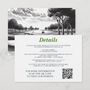Carte D'accompagnement Golf Couple Mariage