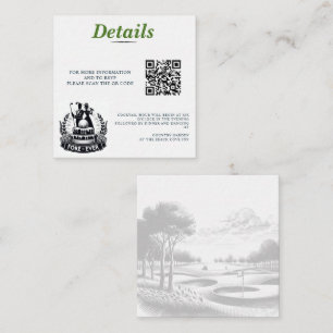 Carte D'accompagnement Golf Couple Mariage QR Code