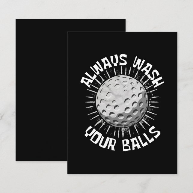 Carte D'accompagnement Golf drôle (Devant / Derrière)