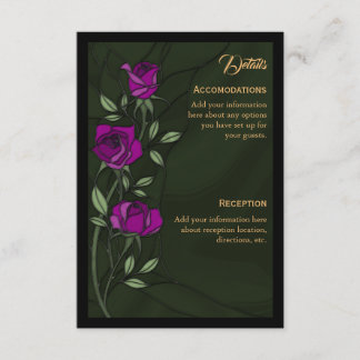 Carte d'accompagnement Gothic Roses
