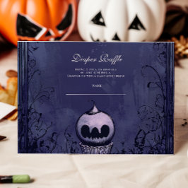 Carte D'accompagnement Gothique foncé violet Halloween Diapper Raffle