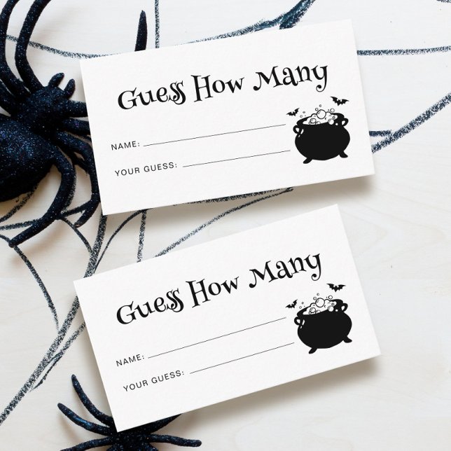 Carte D'accompagnement Gothique Halloween Baby shower Devinez Combien De  (Créateur téléchargé)