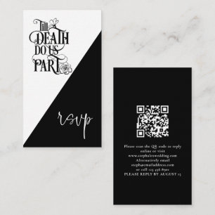Carte D'accompagnement Gothique jusqu'à la mort nous faire partie QR Noir