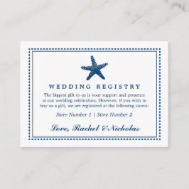 Carte D'accompagnement Gracity Starfish | Registre des cadeaux Mariages