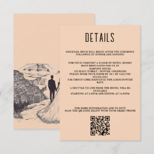 Carte D'accompagnement Grand Canyon Couple QR Code et détails