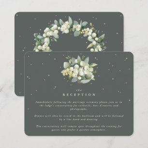 Carte D'accompagnement Gray Green Snowberry+Eucalyptus Bouquet Réception