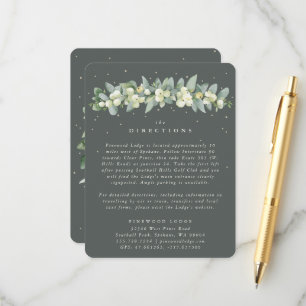 Carte D'accompagnement Gray Green Snowberry+Eucalyptus Garland Directions