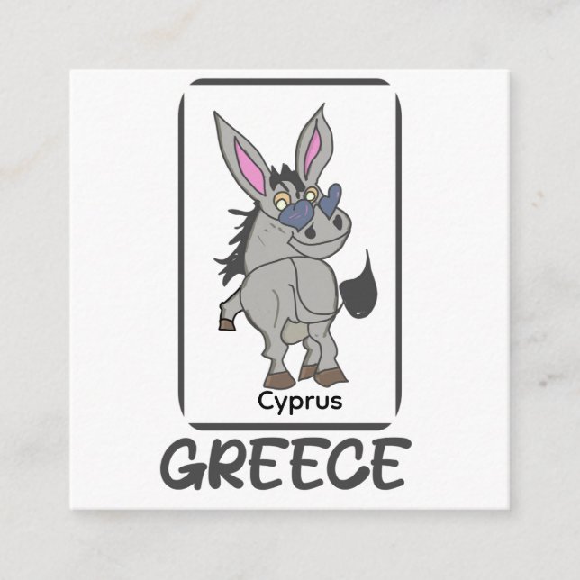 Carte D'accompagnement Grèce Âne  (Devant)