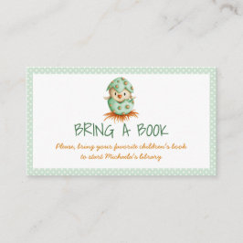 Carte D'accompagnement Green Baby Chick Hatching Neutre Apportez un livre