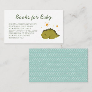 Carte D'accompagnement Green Dinosaur Stars Livres pour Baby Request