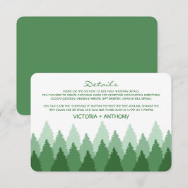 Carte D'accompagnement Green Forest Range Woodland Détails du Mariage