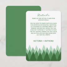 Green Forest Range Woodland Détails du Mariage