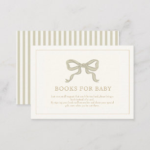 Carte D'accompagnement Green Ribbon Genre neutre Livres pour bébé