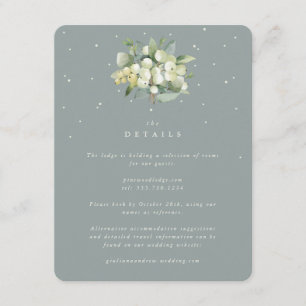 Carte D'accompagnement Green Snowberry+Eucalyptus Bouquet Détails du Mari