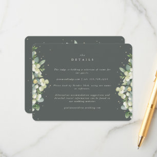Carte D'accompagnement Green Snowberry+Eucalyptus Eedge Mariage Détails