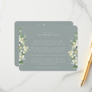 Carte D'accompagnement Green Snowberry+Eucalyptus Eedge Mariage Info