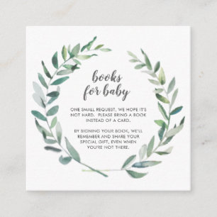 Carte D'accompagnement Green Wreath Genre Livres neutres pour bébé