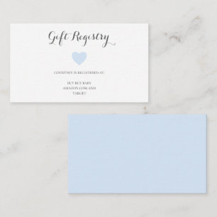 Carte D'accompagnement Greffe Cadeau Cute Pastel Blue Heart Boy