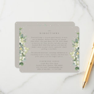 Carte D'accompagnement Greige Snowberry+Eucalyptus Directions Bords