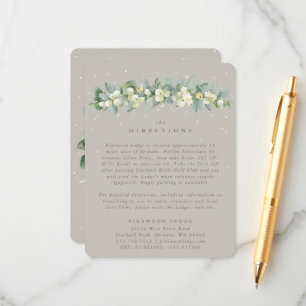 Carte D'accompagnement Greige Snowberry+Eucalyptus Garland Directions