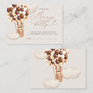 Carte D'accompagnement Gros Billets De Son Ventre - Ballons D'Ours Brown