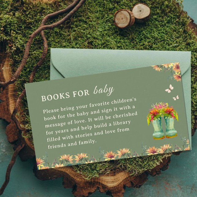 Carte D'accompagnement Grossir avec l'amour livre Baby shower pour bébé (Créateur téléchargé)