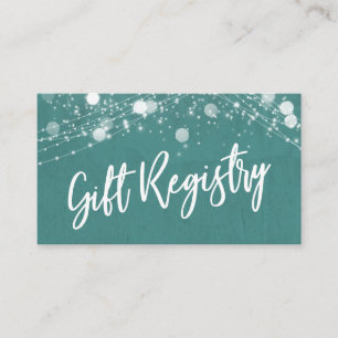 Carte D'accompagnement Grunge Lights Décontracté Script Turquoise Cadeau 