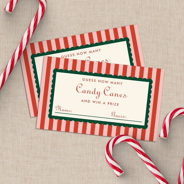 Carte D'accompagnement Guess How Many Christmas Holiday Game Card (Créateur téléchargé)