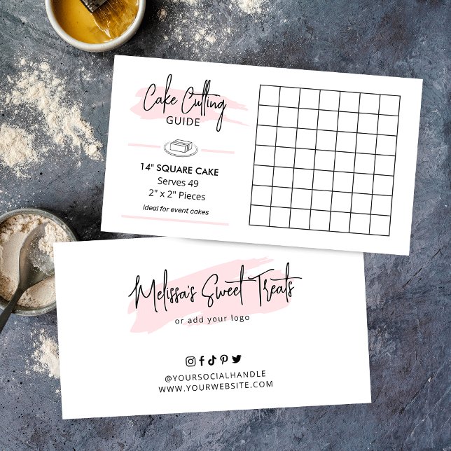 Carte D'accompagnement Guide de coupe de gâteau Carré de 14 pouces 2x2 (14 inch square cake cutting guides for event or birthday cakes)