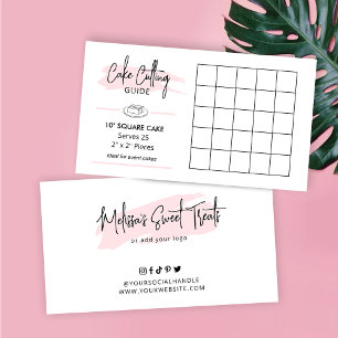 Carte D'accompagnement Guide de service de gâteau Carré de 10 pouces 2x2 