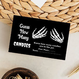 Carte D'accompagnement Halloween Baby shower Combien de bonbons Jeu