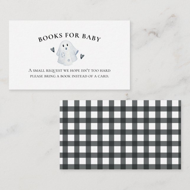 Carte D'accompagnement Halloween Baby shower Little Books for baby (Devant / Derrière)