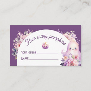 Carte D'accompagnement Halloween devine combien de baby showers citrouill